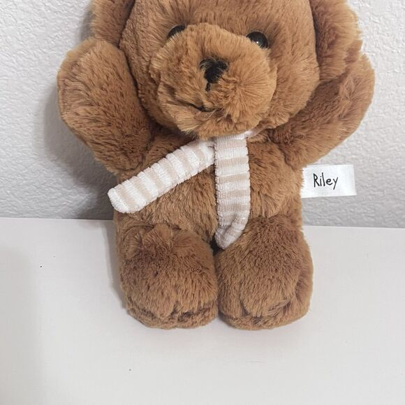 Aurora World Riley Teddy Bear With Striped Scarf Plush Stuffed Animal 8” - Picture 3 of 10